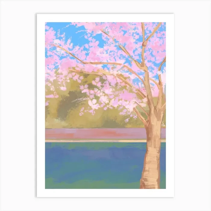 Cherry Blossom Tree Art Print by Dreamer