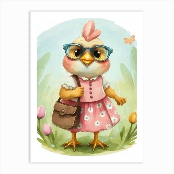 Chick About Town Art PrintL by LuciaGeorge