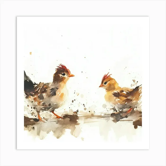 Chickens Art Print by ThatWorksMedia