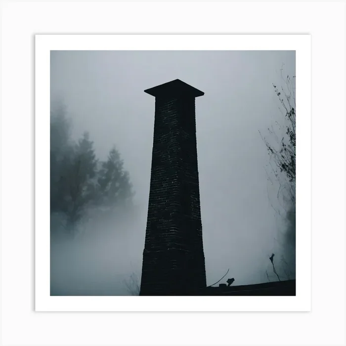 Chimney On A Foggy Day Art Print by ZCOGRAPHICS
