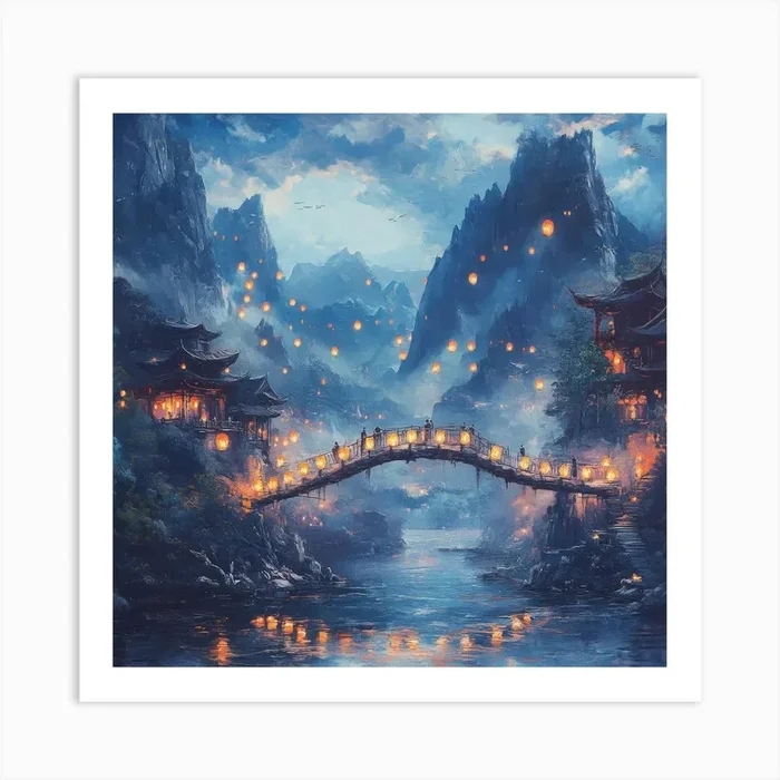 Chinese Lanterns Art Art PrintS by Saiful