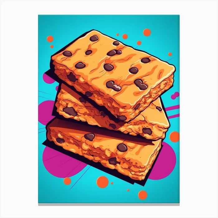 Chocolate Flapjack Pop Art Canvas Print by PopArt Pals