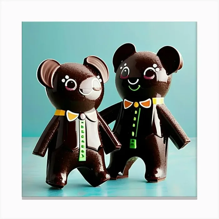 Chocolate gummy bears Canvas Print by ZCOGRAPHICS