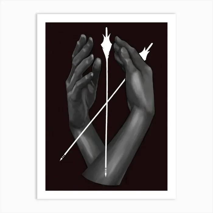 Choreography Of Metallic Embrace Art Print by Alheiminn