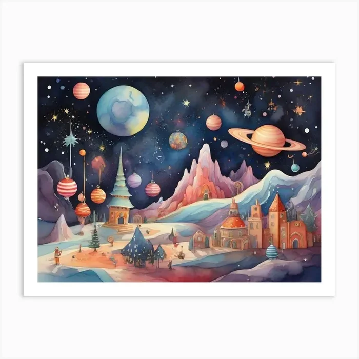 Christmas Is Everywhere Art PrintL by LuciaGeorge