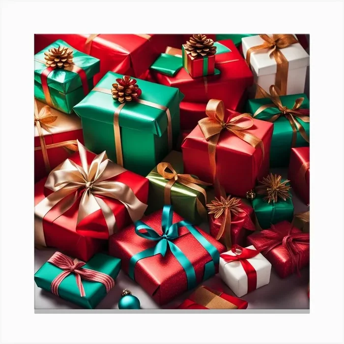 Christmas Presents Canvas PrintW by Wisdom