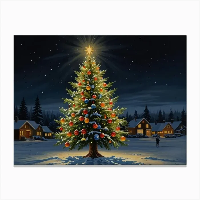 Christmas Tree art Canvas PrintS by Saiful