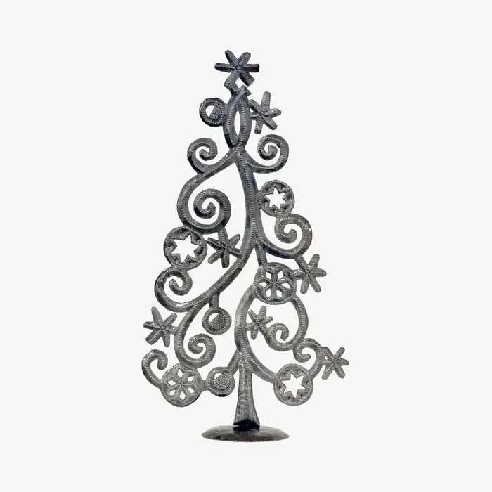 Christmas Tree with Snowflakes Sculpture by Global Crafts