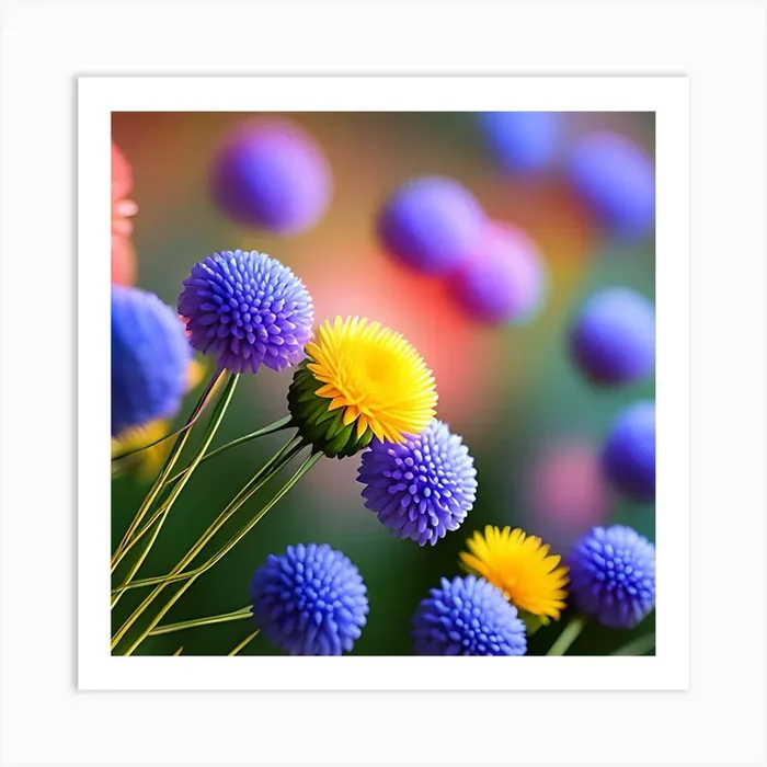 Close Up Of Flowers Art Print by ZCOGRAPHICS