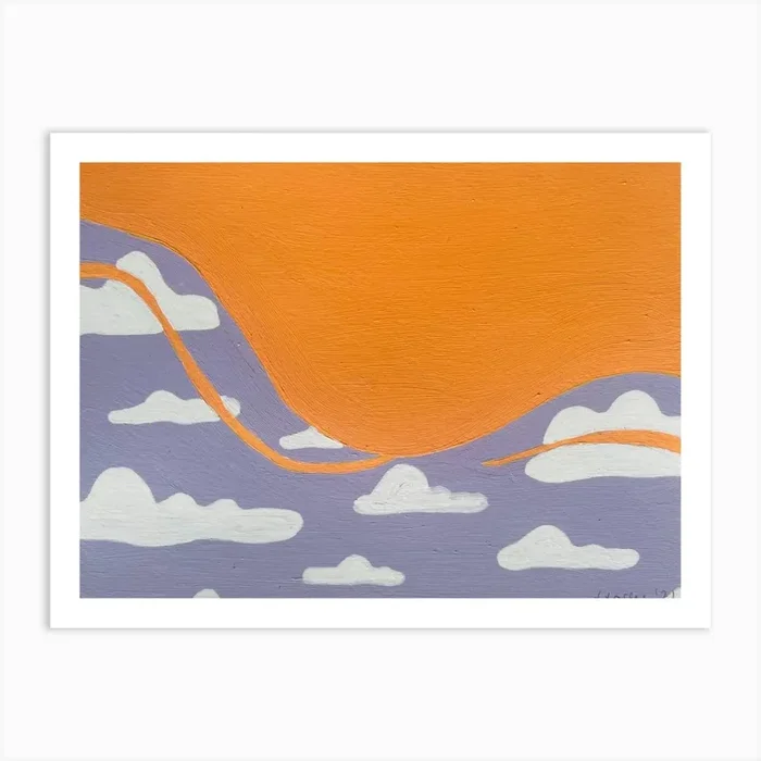 Cloudgirl Art Print by Louisa Lacey