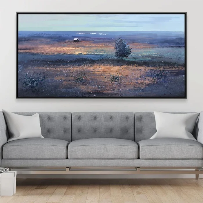 Cobalt Fields Canvas