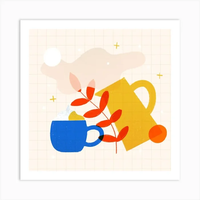 Coffee And Tea Art Print by Luinwen
