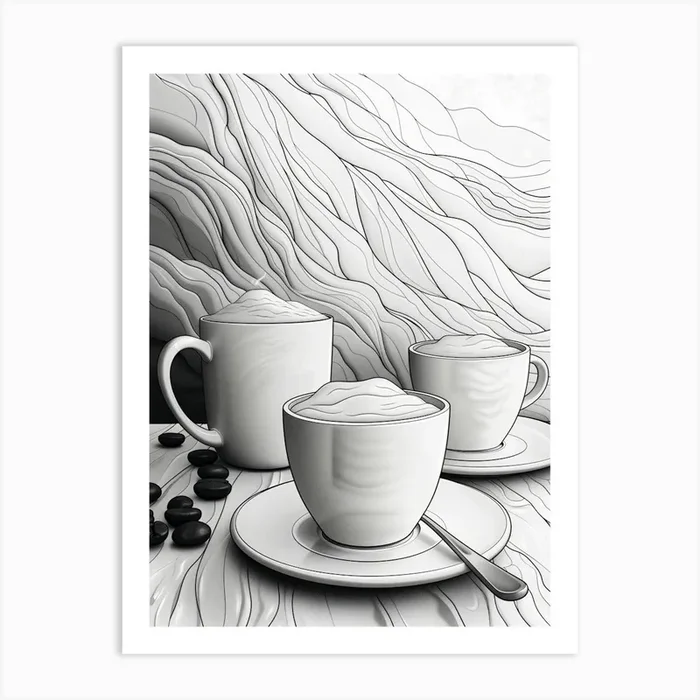Coffee In A Cup 1 Art Print by JBJart Justyna Jaszke