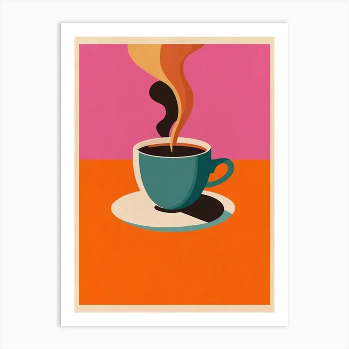 Coffee Steam Art Print by WallChart Prints