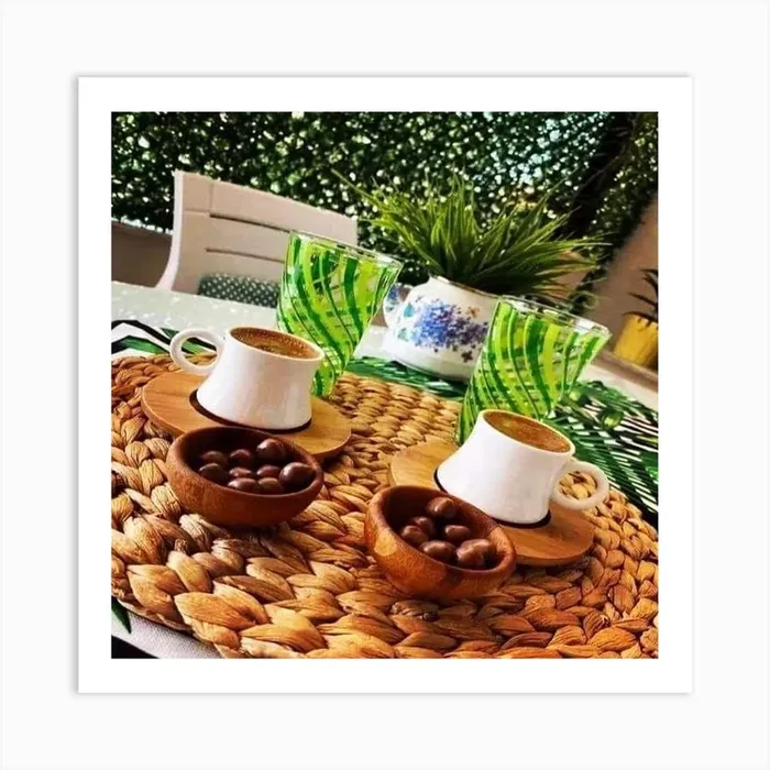 Coffee Table 1 Art PrintH by Hadeer