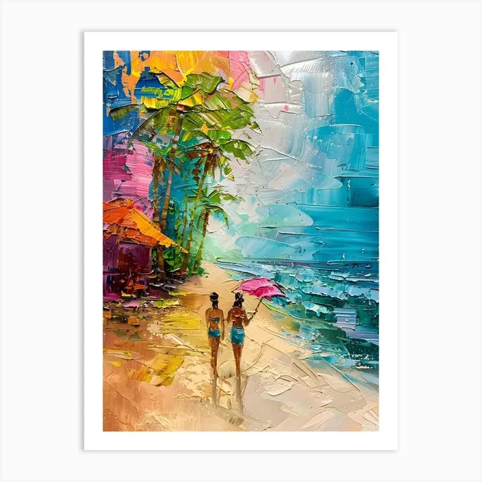 Colorful Beach 5 Art PrintSC by S.K. Coghlan
