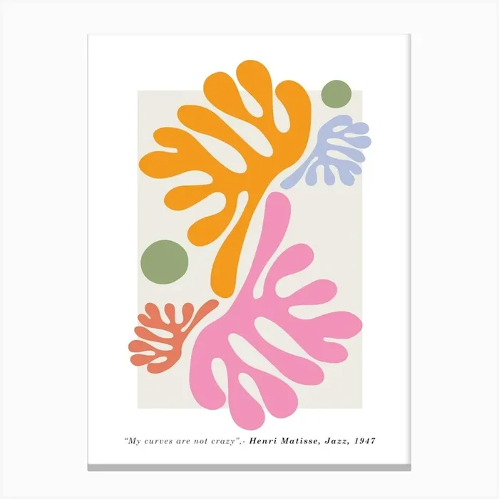 Colorful Florals Canvas Print by posterami