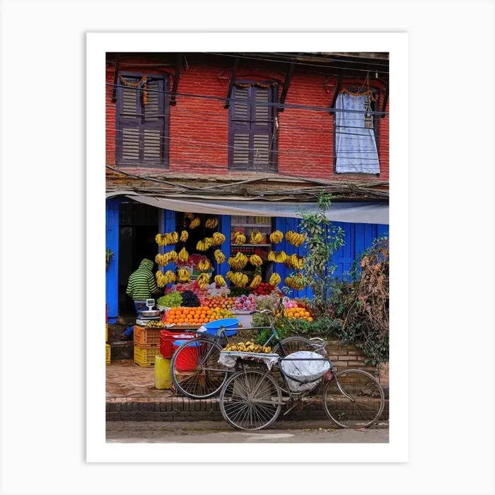 Colors On The Street Of Kathmandu Art Print by Dimitrios Paterakis