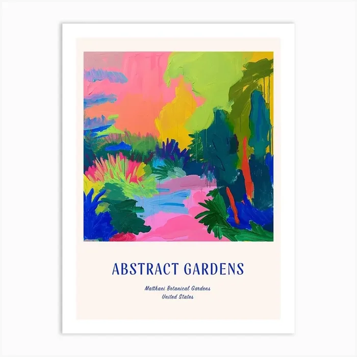 Colourful Gardens Matthaei Botanical Gardens Usa 2 Blue Poster Art Print by Hue Horizons Art Prints