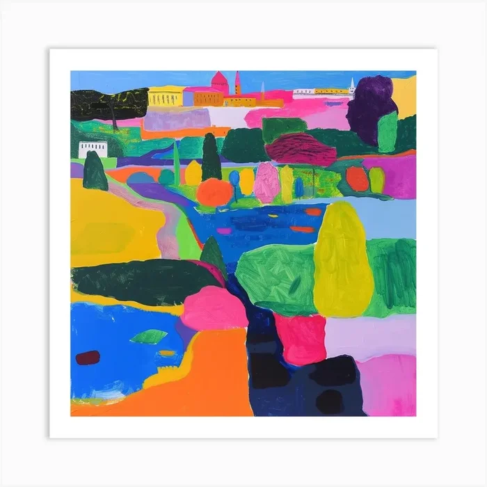 Colourful Gardens Mirabell Palace Gardens Austria 3 Art Print by Hue Horizons Art Prints