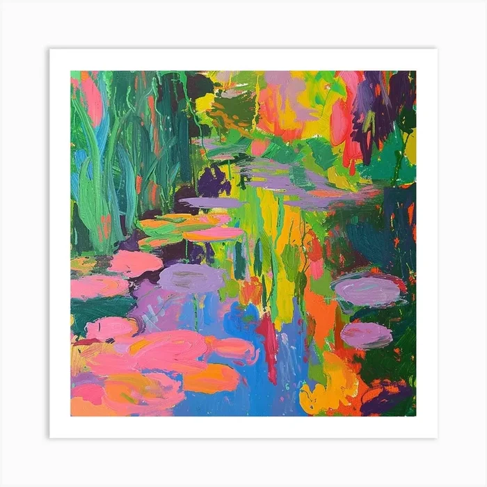 Colourful Gardens Monets Garden Usa 2 Art Print by Hue Horizons Art Prints