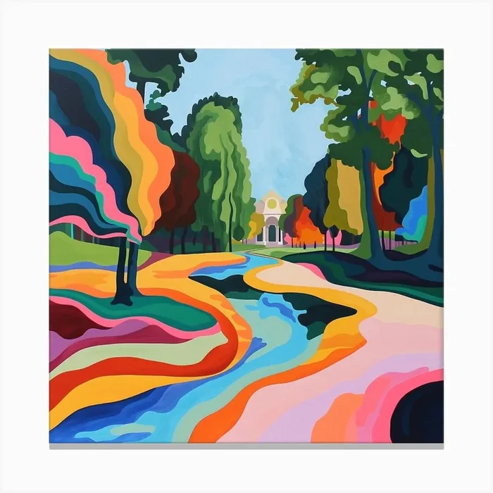 Colourful Gardens Royal Palace Of Laeken Gard Belgium 1 Canvas Print by Hue Horizons Art Prints