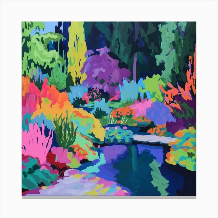 Colourful Gardens Vandusen Botanical Garden Canada 1 Canvas Print by Hue Horizons Art Prints