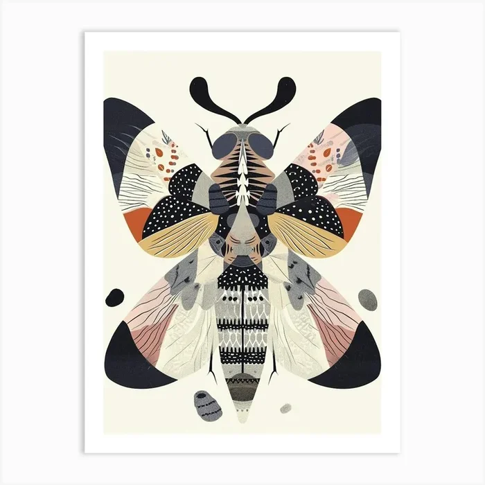 Colourful Insect Illustration Fly 17 Art Print by Ritual Art Prints