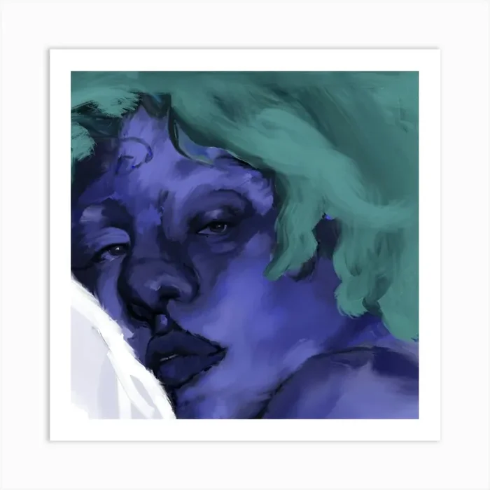 Contemporary Female Portrait Art Art Print by Emma Pritchett