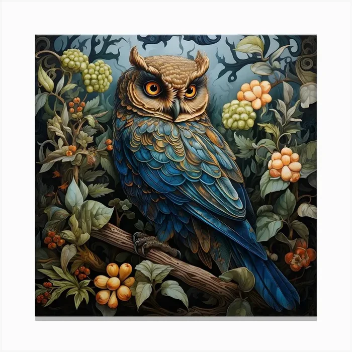 Contemporary Owl 11 Canvas PrintSC by S.K. Coghlan