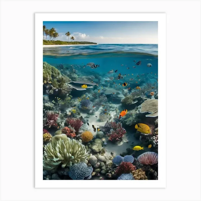 Coral Reef 1 Art Print by WaveArt Studios