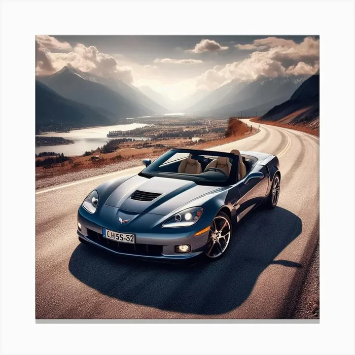 Corvette Convertible Canvas PrintCG by Car guy