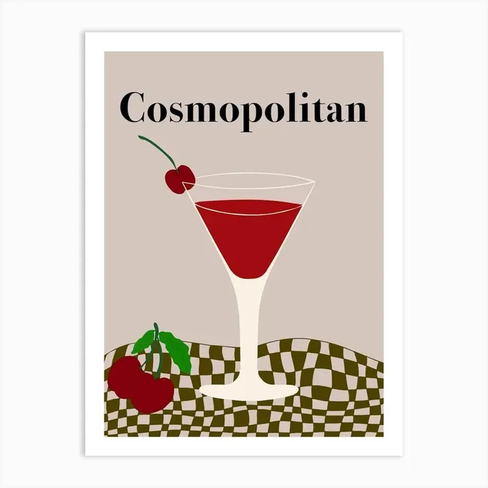 Cosmopolitan Art PrintMA by Miho art studio