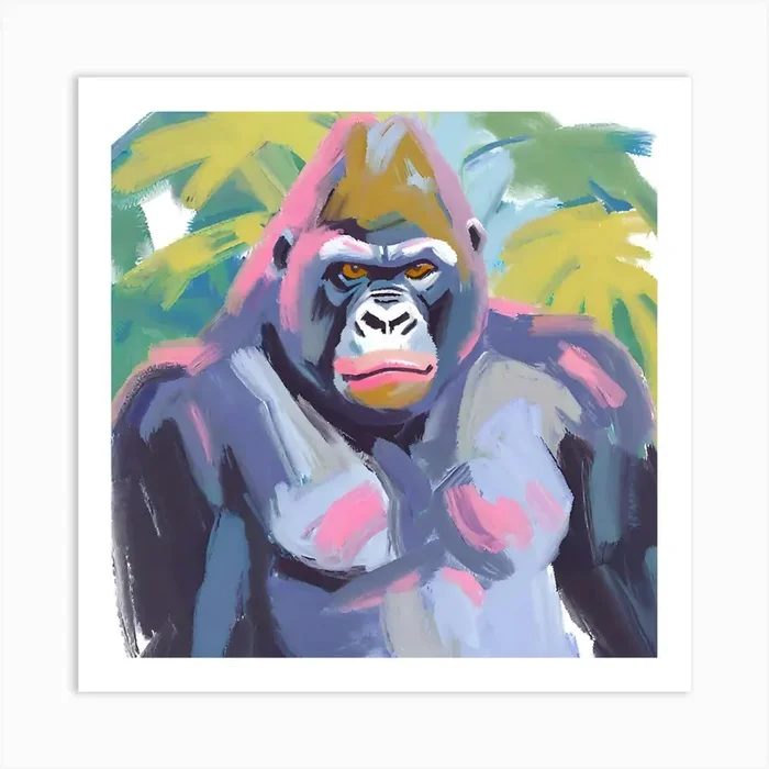 Cross River Gorilla 03 Art Print by Lisa Baum