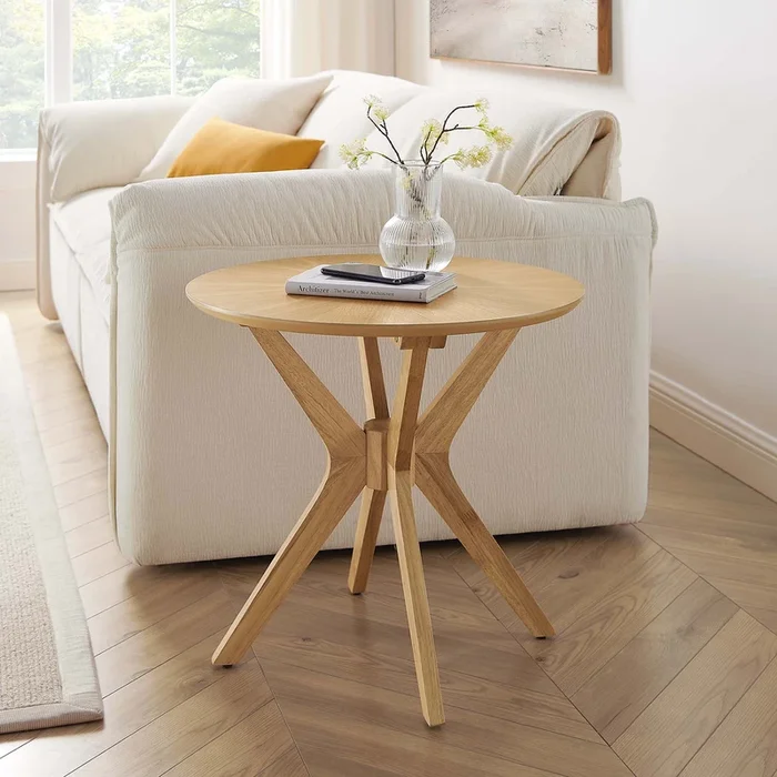 Crossroads 24” Round Wood Side Table by Modway