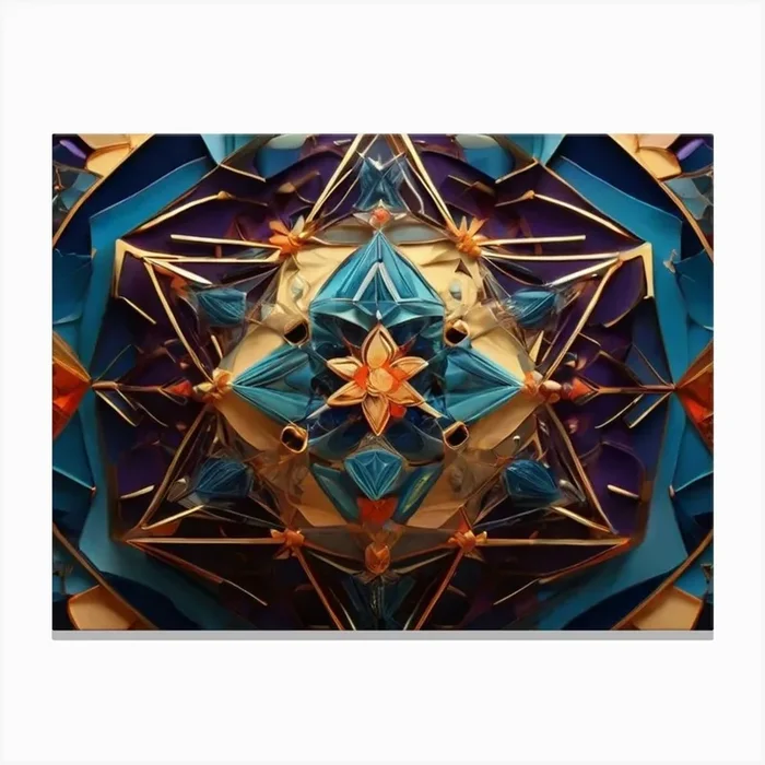 Crystal Mandala Canvas PrintL by LuciaGeorge