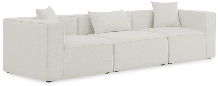 Cube 108 ” Fabric Upholstered 3pc. Modular Sofa