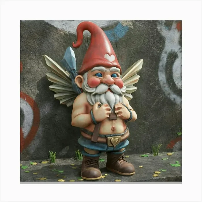 Cupid Gnome Gnome Canvas Print by C E R