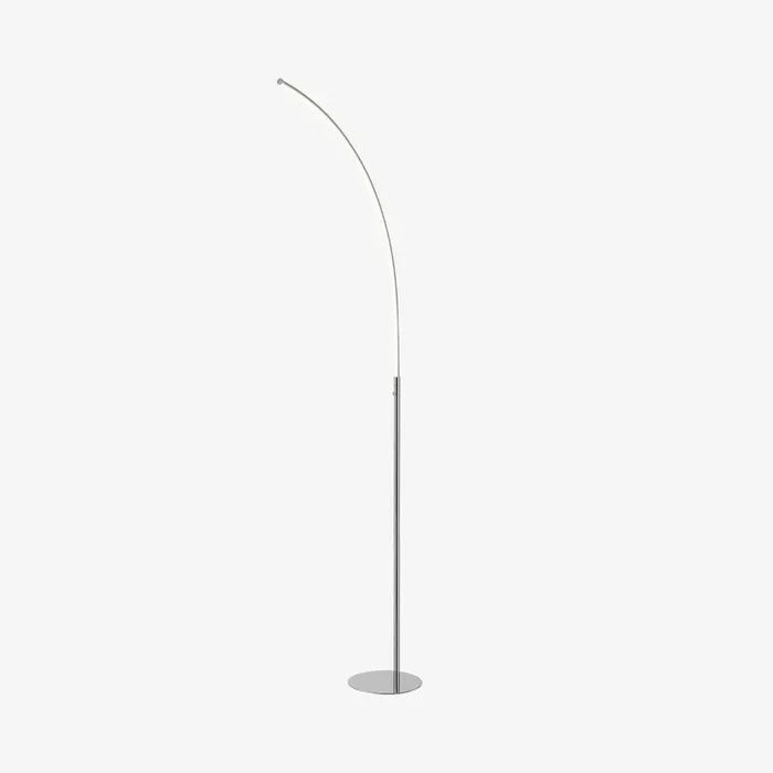 Curva Metal LED Integrated Floor Lamp – Chrome by JONATHAN Y