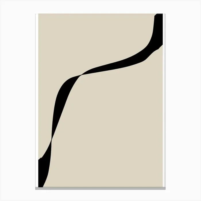 Curved Line Canvas Print by Lucent Art Shop