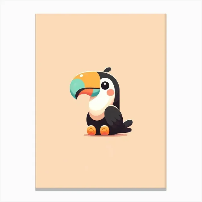 Cute Toucan Infant Child Nursery Play Art Canvas Print by Danny Barber