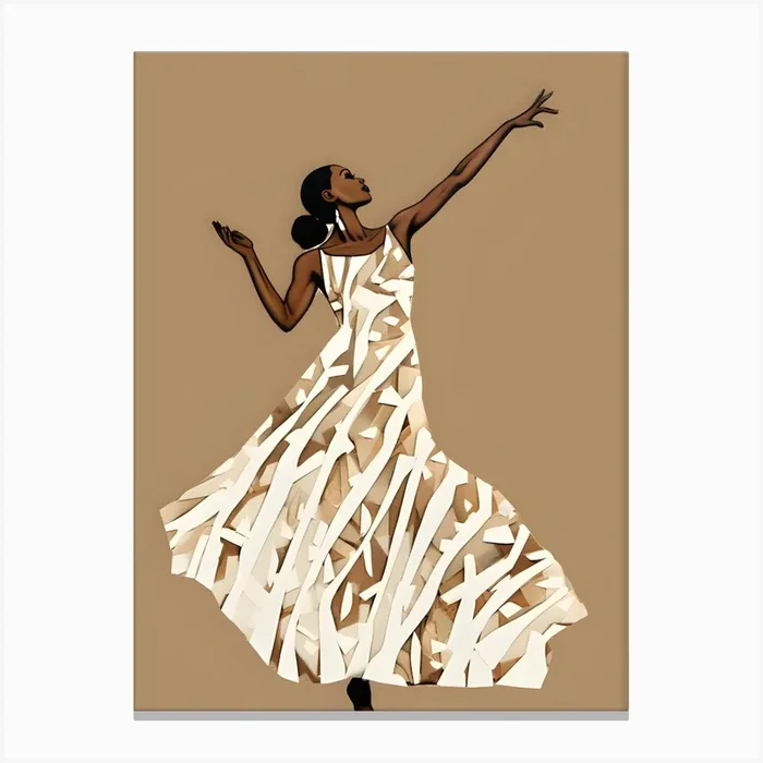 Dancer In White Dress Canvas Print by AST prints