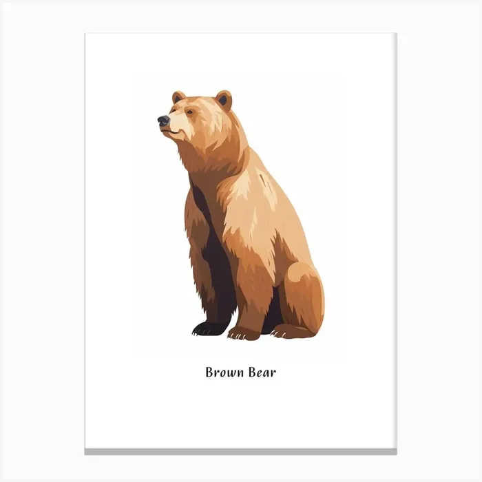 Data Set 27 Kids Animal Poster Canvas Print by Scribble Studio