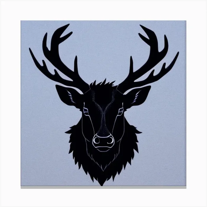 Deer Head 2 Canvas Print by ArtisticQuotesOfLife