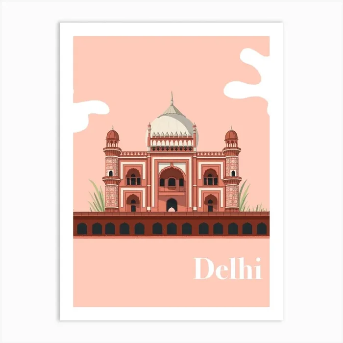 Delhi Building Art Print by Yeah Yeah Maybe