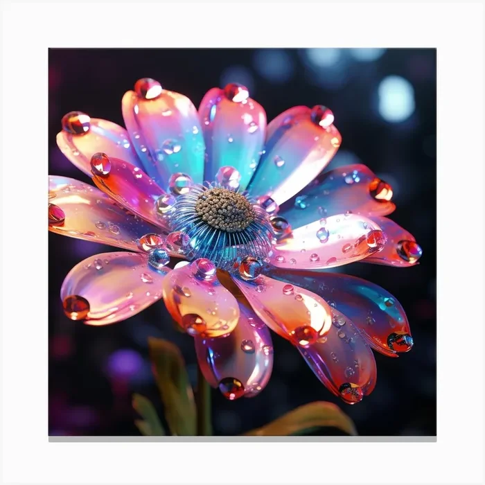 delicate Flower Canvas PrintUK by unaiza kaleem
