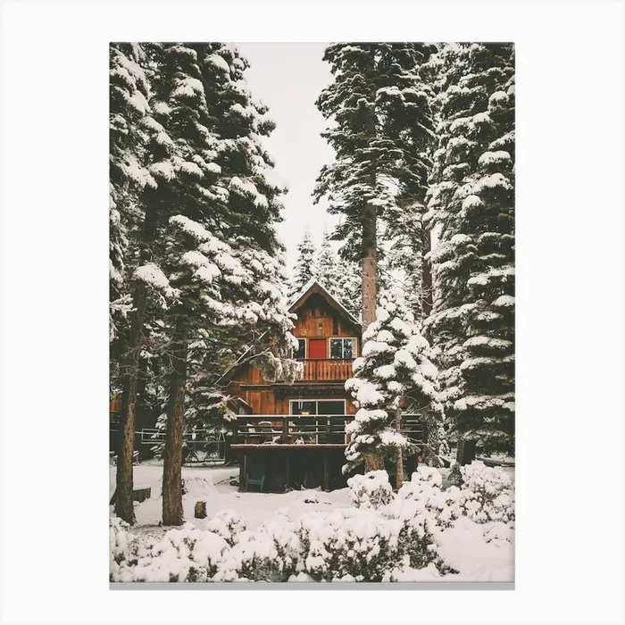 Dense Forest Cabin Canvas PrintIP by Inkish Prints
