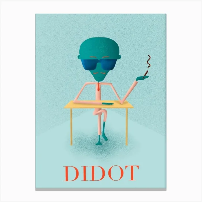 Didot Canvas Print by Ninja Doodle