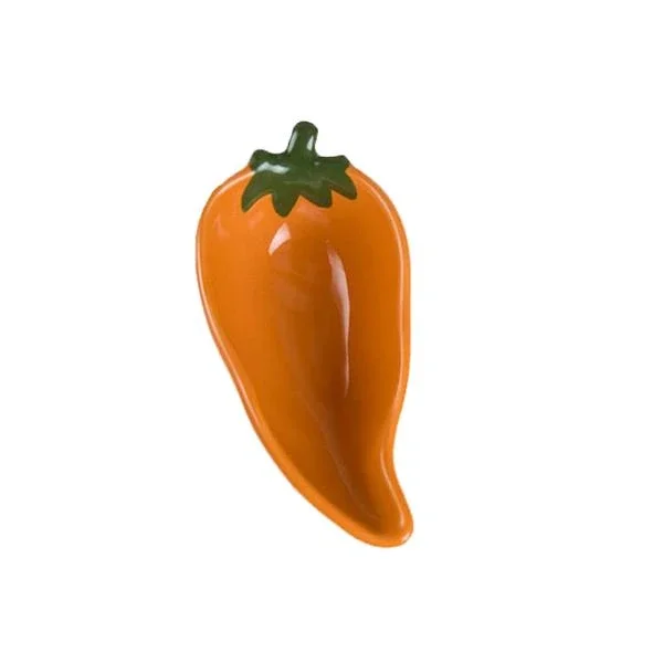 Dipping Dish Bowl Set – Set of 4 – Chile Peppers – Tangerine