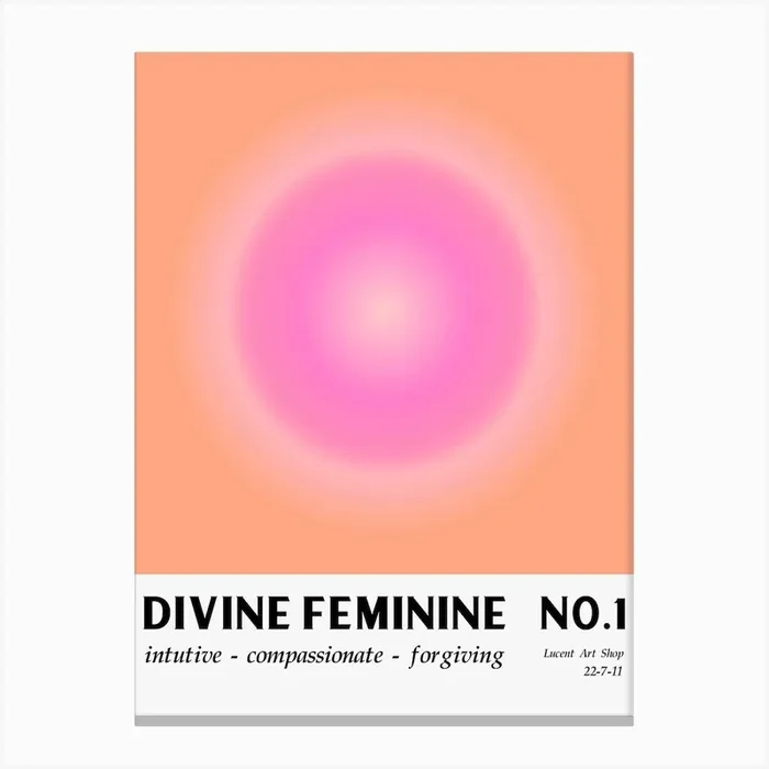 Divine Feminine Canvas Print by Lucent Art Shop